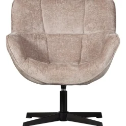 WOOOD Wibo Draaifauteuil - Chenille - Taupe - 94x71x83 Clearance