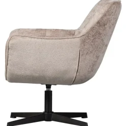 WOOOD Wibo Draaifauteuil - Chenille - Taupe - 94x71x83 Clearance