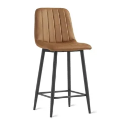 HomeMixx 2x Barkruk Jax - Microleder Cognac (Set van 2) Online