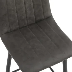 HomeMixx 2x Barkruk Jax - Microleder Antraciet (Set van 2) Best