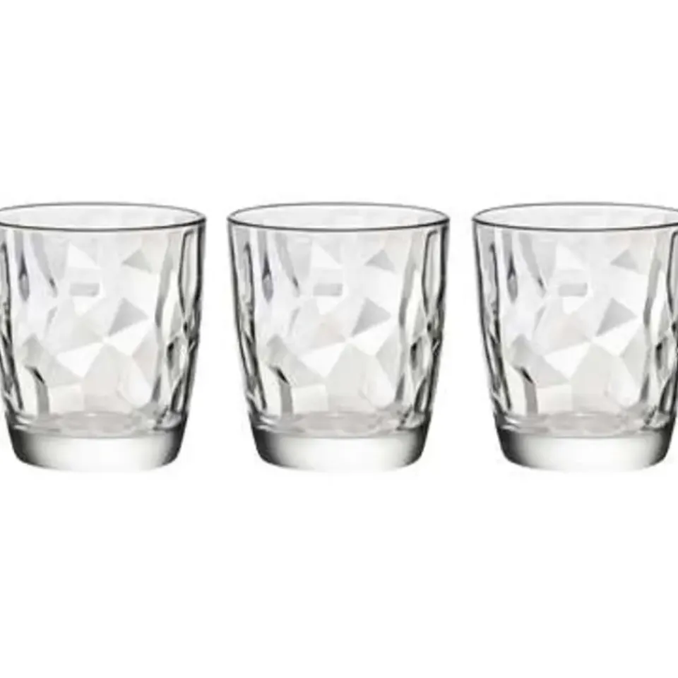 Bormioli Rocco 3x Stuks tumbler waterglazen/sapglazen Diamond 305 ml New