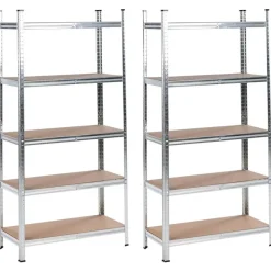 Leen Bakker XITTA - Stellingkast set van 2 - Zilver - 150 cm - Staal