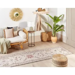 Beliani YANOBA - Loper - Beige - 80 x 300 cm - Katoen Online