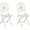 Leen Bakker YAVIZA - Set van 2 tuinstoelen - Lichtbeige - IJzer Sale