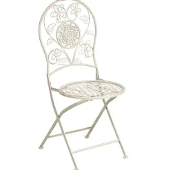 Leen Bakker YAVIZA - Set van 2 tuinstoelen - Lichtbeige - IJzer Sale