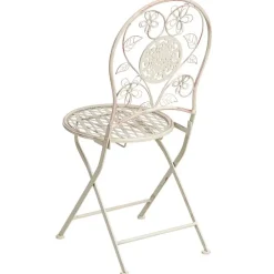 Leen Bakker YAVIZA - Set van 2 tuinstoelen - Lichtbeige - IJzer Sale