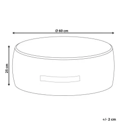 Leen Bakker YULLE - Poef - Lichtbruin - Fluweel