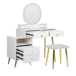 Beliani YVES - Kaptafel - Wit - MDF Best