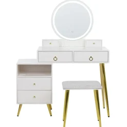 Beliani YVES - Kaptafel - Wit - MDF Best