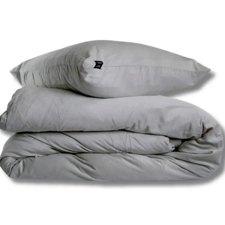 Zavelo Dekbedovertrek Velvet Comfort Zilver-Lits-jumeaux (240 x 200/220 cm) Discount