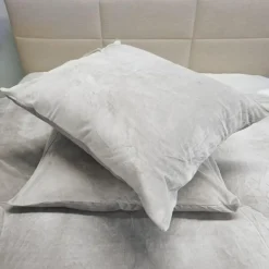 Zavelo Dekbedovertrek Velvet Comfort Zilver-Lits-jumeaux (240 x 200/220 cm) Discount