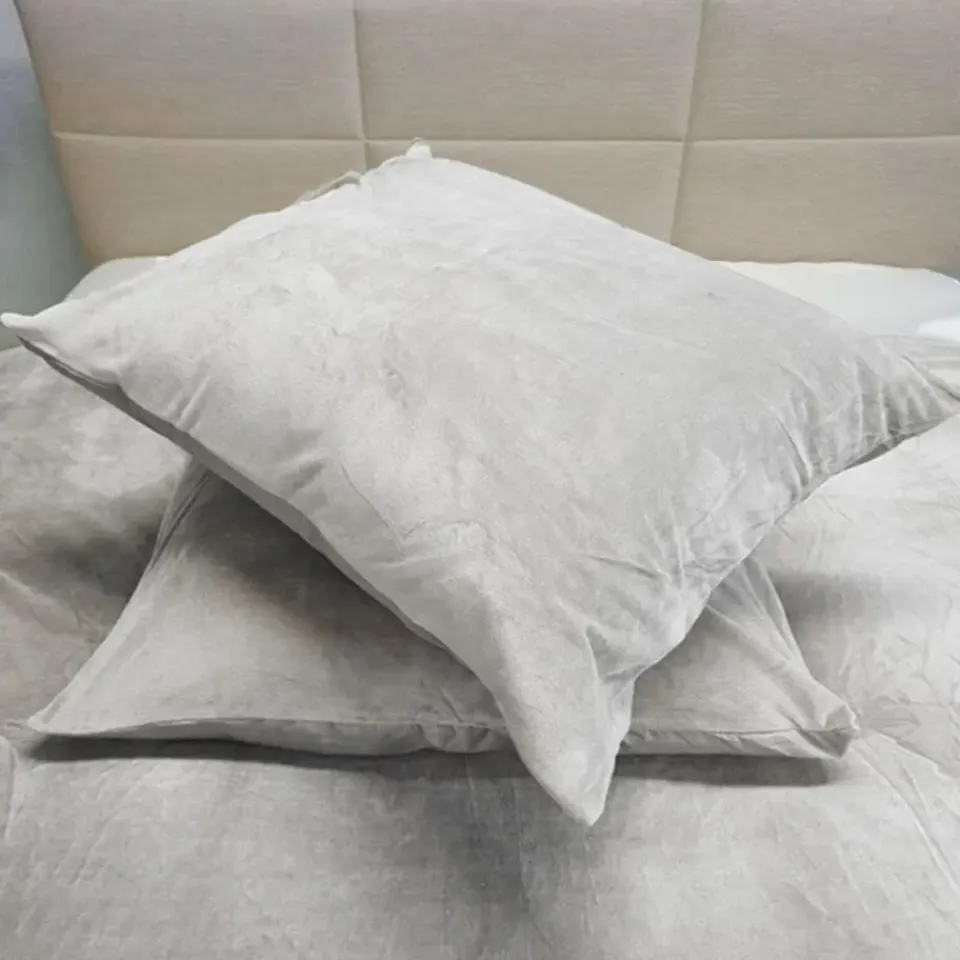 Zavelo Dekbedovertrek Velvet Comfort Zilver-Lits-jumeaux (240 x 200/220 cm) Discount