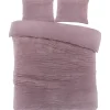 Zavelo Dorien Rib Teddy Dekbedovertrek Roze-Lits-jumeaux (240 x 200/220 cm) New
