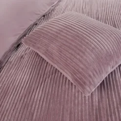 Zavelo Dorien Rib Teddy Dekbedovertrek Roze-1-persoons (140 x 200/220 cm) Online
