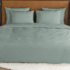 Zavelo Flanellette Effen Dekbedovertrek Groen-Lits-jumeaux (240 x 200/220 cm) Online