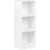 Leen Bakker ZEHNA - Boekenkast 3 planken - Wit - 40 x 40 cm - Vezelplaat Clearance