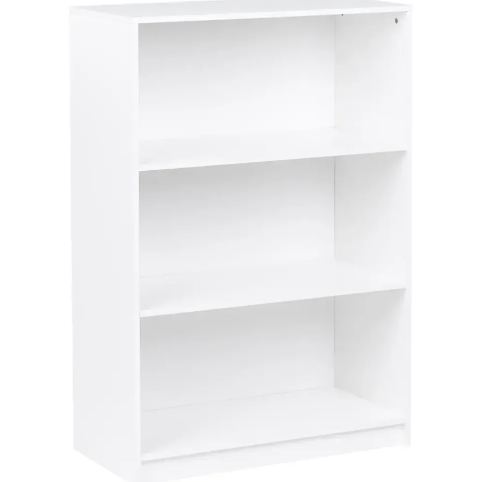 Leen Bakker ZEHNA - Boekenkast 3 planken - Wit - 80 x 40 cm - Vezelplaat Best