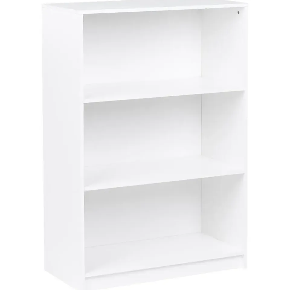 Leen Bakker ZEHNA - Boekenkast 3 planken - Wit - 80 x 40 cm - Vezelplaat Best