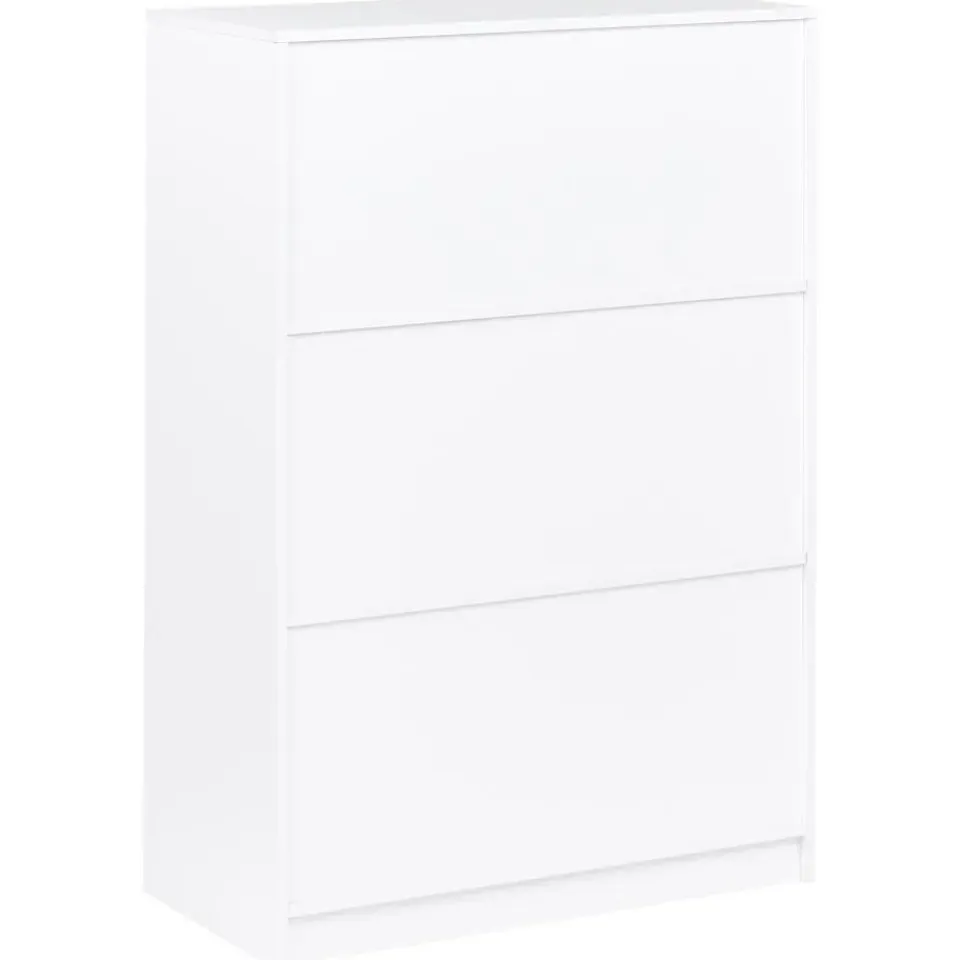 Leen Bakker ZEHNA - Boekenkast 3 planken - Wit - 80 x 40 cm - Vezelplaat Best