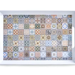 Zeller Dienblad - met mozaiekprint - melamine - 50 x 35 cm Online