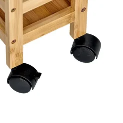 Zeller Keuken Trolley - met 3 niveaus - bruin - bamboe hout Sale