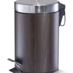 Zeller Pedaalemmer - houtprint - donkerbruin - 3 l - 26 cm Clearance