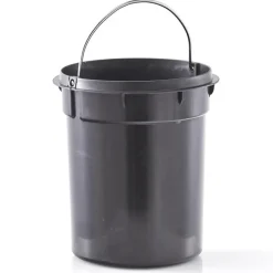 Zeller Pedaalemmer - 3L - wit - metaal en bamboe - 24 cm - toilet New