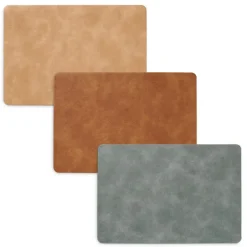 Zeller placemats lederlook - cognac bruin - 45 x 30 cm Online