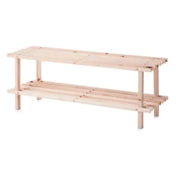 Zeller Schoenenrek - hout - 2-laags - 80 x 26 x 29 cm Sale