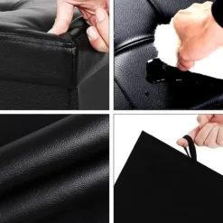 Parya Home Zitpoef, zitbank met opbergruimte, opvouwbaar, zwart Discount