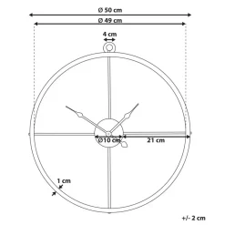 Beliani ZUCHWIL - Wandklok - Goud - IJzer Clearance