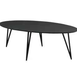 Dimehouse Zwart ovale eettafel Cesar 230x100 cm - Mangohout - Zwart Outlet